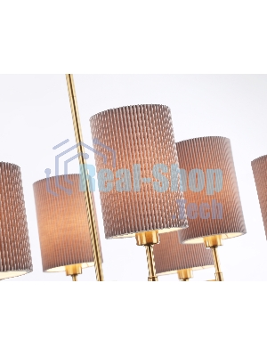 Люстра Ambrella light LH72383/8 BS/GR латунь/серый E14*8 max 40W D810*705