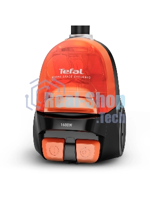 Пылесос Tefal MICRO SPACE CYCLONIC TW3235EA оранжевый/черный, 350/1600 Вт, уборка сухая, пылесборник контейнер 1 л