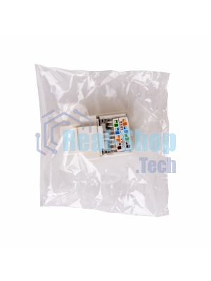 Модуль Rexant Keystone Jack RJ-45(8P8C), UTP неэкранированный, cat.5e, тип 180 градусов, белый