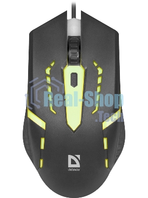 Мышь проводная Defender Hit MB-601 черный, 1200 dpi, USB, кнопки - 4
