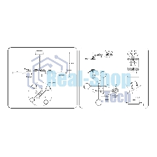 Люстра светодиодная на штанге Ambrella light FL51627/9+4 WH/FGD белый/золото 132W 3000-6000K D850*370 (без ПДУ)