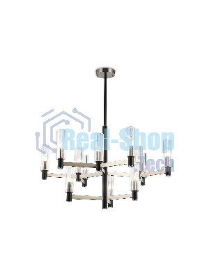 Люстра Ambrella light LH55505/12 SN/BK/CL сатин никель/черный/прозрачный E14*12 max 40W D860*905