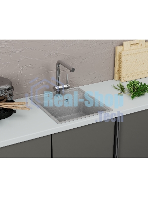 Мойка для кухни BAU Stil Pro 43х49, без выпуска, серый камень