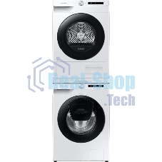 Сушильная машина Samsung DV90T5240AW/LP белый, 9 кг, сушка - тепловой насос, программ - 14, 60 x 85 x 65 см