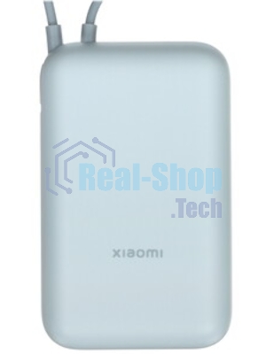 Портативный аккумулятор Xiaomi Power Bank 10000mAh (встроенный кабель) Ледяной синий GL