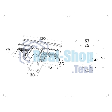 GL1041 WH белый коннектор T-образный для встраиваемого шинопровода Magnetic 220V 110*80*47