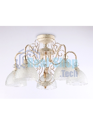 Светильник Ambrella light TR3057/5 BG/GD/FR бежевый/золото/белый матовый E27/5 max 40W D600*380