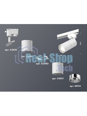 Светильник Ambrella light XT6301001 SWH/PSL белый песок/серебро полированное MR16 GU5.3 (A2520, C6301, A2060, C6301, N6112)