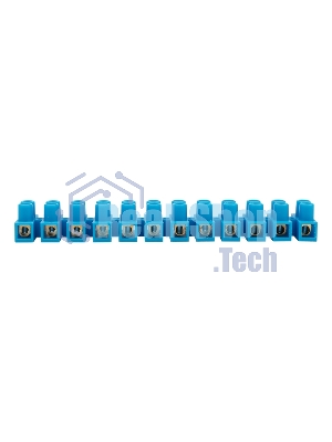 Клеммная винтовая колодка Rexant KВ-14 6-14, ток 20 A, полиэтилен синий (10 шт./уп.)