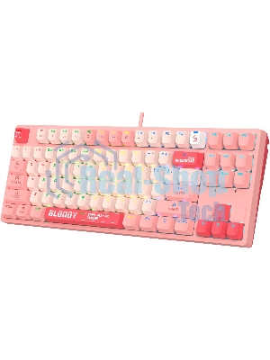Клавиатура проводная A4Tech Bloody S87 Energy (S87 USB ENERGY PINK) USB розовый