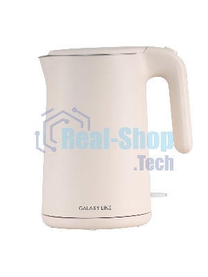 Чайник электрический Galaxy Line GL 0327, пудровый, пластик, 1800 Вт, 1,5 л