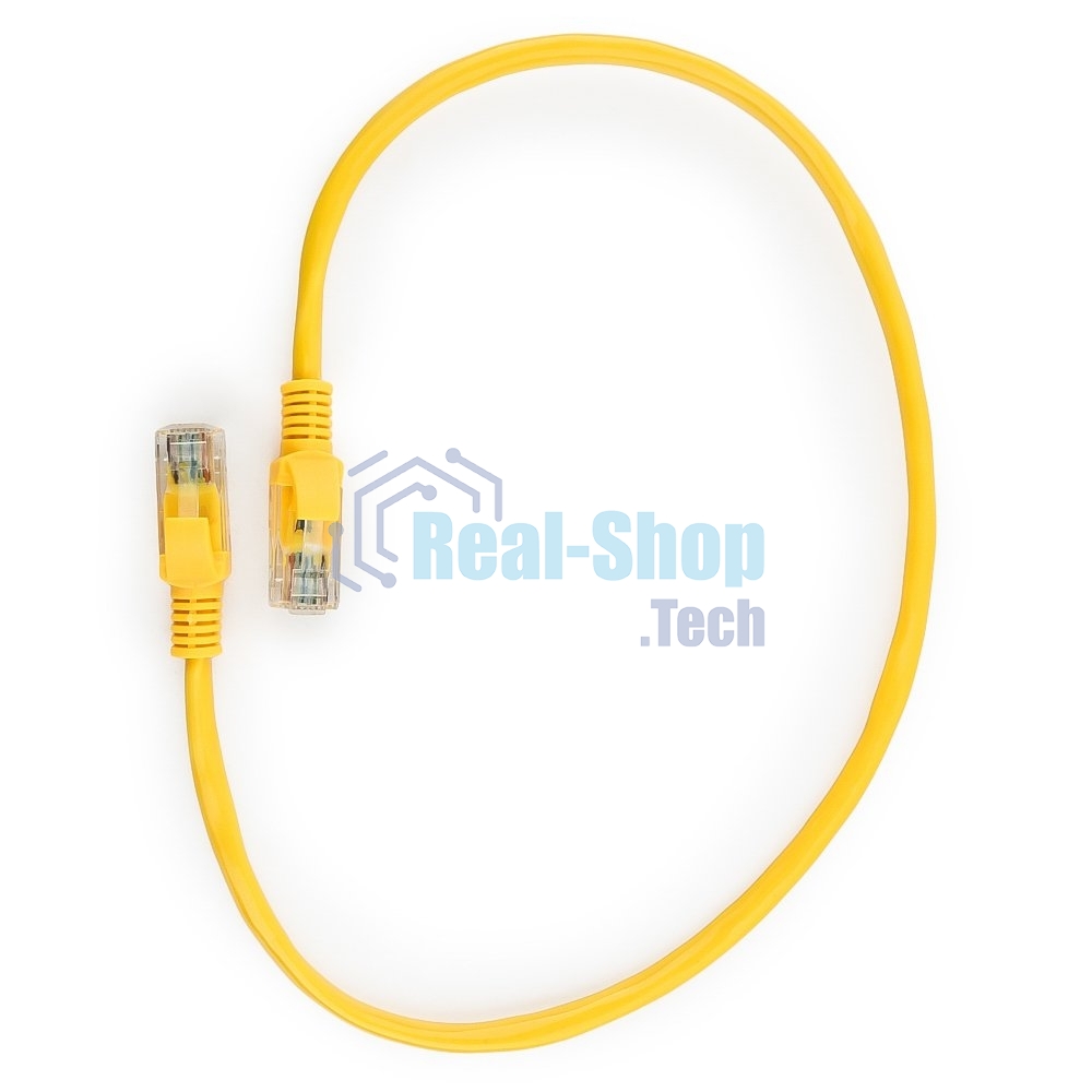 Патч-корд UTP Cablexpert cat.5e, 0.5м, литой, многожильный, желтый