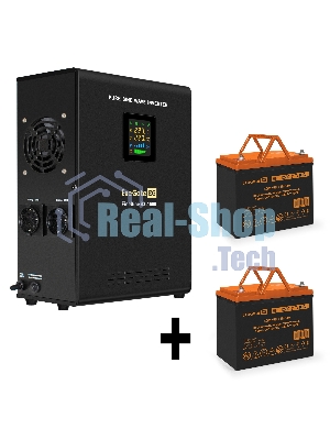 Комплект Источник бесперебойного питания EX295998RUS + батарея 80Aч EX285654RUS 2шт (инвертор, синус, для котла, настенный) ExeGate FineSine SX-1500.LCD.AVR.2SH <1500VA/1050W, чистая синусоида, цветной LCD-дисплей, AVR, 2*Schuko, линейно-интерактивный, крепление настенное/универсальное, Black> + батарея ExeGate HRL 12-80 (12В, 80Ач) 2шт