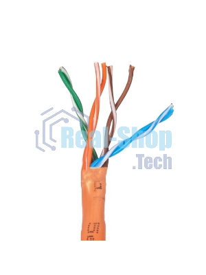 Кабель Cablexpert UPC-5051E-LSZH-4-CU/100 indoor, UTP-LSZH 4x2x0.51, медный, кат.5e, однож., 100м, box, оранжевый