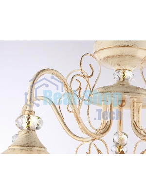 Светильник Ambrella light TR3057/5 BG/GD/FR бежевый/золото/белый матовый E27/5 max 40W D600*380