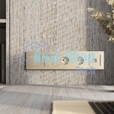 Рамка на 5 постов Slab (шампань софт) W0052911