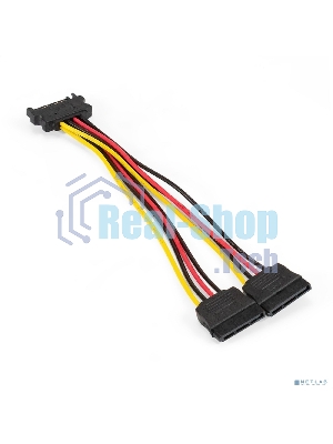 Кабель питания SATA ExeGate EX-CC-SATAM2F-0.15 (15pin M/2x15pinF, 0,15м)