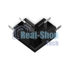 Коннектор угловой для корпуса в натяжной потолок Magnetic 220V 100*100*61 GL1043 BK черный (соединители в комплекте)