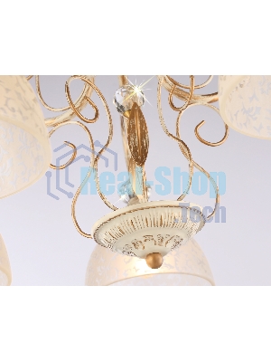 Светильник Ambrella light TR3057/5 BG/GD/FR бежевый/золото/белый матовый E27/5 max 40W D600*380