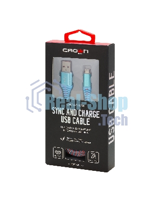 Кабель Crown USB - microUSB CMCU-3102M blue