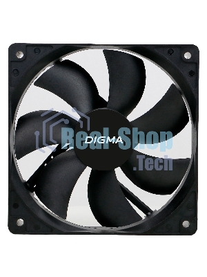 Вентилятор для корпуса Digma DFAN-120-7 черный, 120 мм, 1200 об/мин, 23 дБ, 4 pin