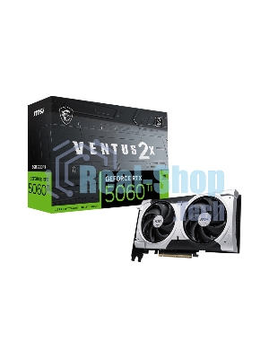 Видеокарта MSI RTX 5060 TI 8G VENTUS 2X PLUS, NVIDIA RTX 5060 Ti, 8 ГБ GDDR7, 128 бит, PCI-e 5.0, 1xHDMI, 3xDP, 2587 МГц