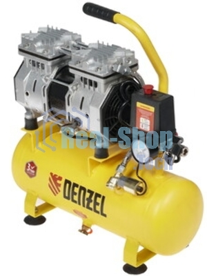 Компрессор Denzel DLS650/10 безмаслянный малошумный 650 Вт, 120 л/мин,ресивер 10 л