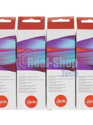 Набор чернил Sakura SIC13T664BA(664 BK) для Epson, водорастворимый тип, (черный, голубой, пурпурный, желтый), 4шт в наборе.