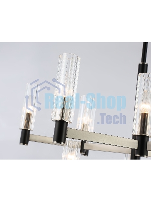Люстра Ambrella light LH55505/12 SN/BK/CL сатин никель/черный/прозрачный E14*12 max 40W D860*905
