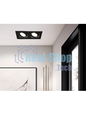 Светильник Ambrella light TN1146/2 BK черный IP44 GU5.3/2 180*95*38
