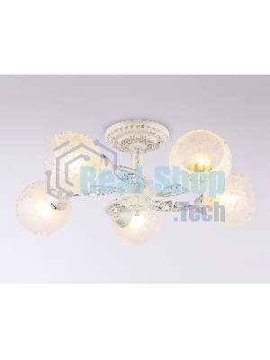 Светильник Ambrella light TR3062/5 WH/SL/FR белый/серебро/белый матовый E27/5 max 40W D615*245