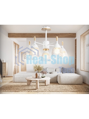 Светильник Ambrella light TR8012/5 WH белый E27*5 max 40W D600*385