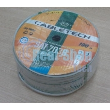 Кабель коаксиальный PROconnect CABLETECH (01-2431-6)SAT 703B+CU/Al/CU, 75 Ом, 100м., белый AT 703B+CU/Al/CU, 75 Ом, 100м., для установки спутниковой телевизионной системы, белый