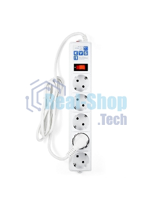 Сетевой фильтр Powercube SPG-B-6-WHITE 1.9 м, 5 розеток, белый, коробка