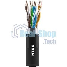 Кабель информационный NTSS NTSS-OUT-FTP4-5Е-PE-BL кат.5E F/UTP 4X2X24AWG PE внешний 305м черный