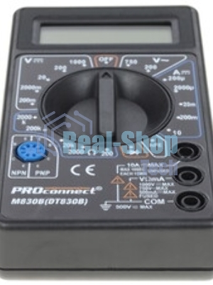 Портативный мультиметр PROconnect M830B (DT830B)