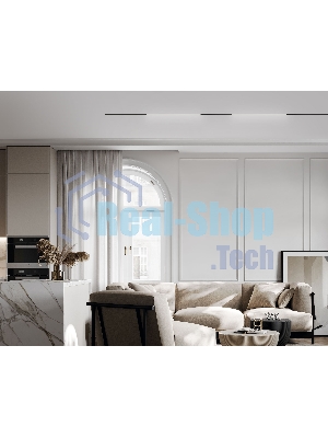 Трековый светильник GL2325 BK черный IP20 20W 3CCT 3000-6400K 48V 400*10*37