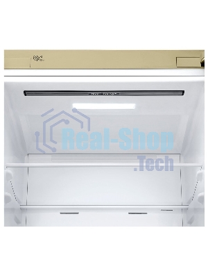 Холодильник LG GA-B509CECL бежевый, двухкамерный, 277/107л, морозилка снизу, No Frost