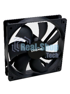 Вентилятор для корпуса Digma DFAN-120-7 черный, 120 мм, 1200 об/мин, 23 дБ, 4 pin