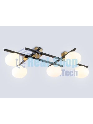 Светильник Ambrella light LH51015/5 BK/BS/FR черный/латунь/белый матовый G9*5 max 28W 800*560*170