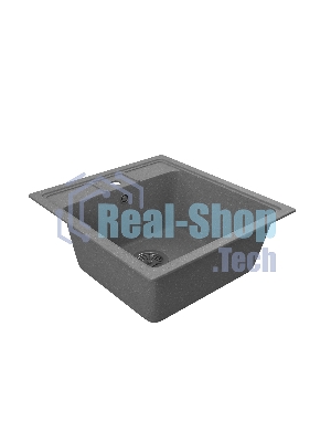 Мойка для кухни BAU Stil Gray stone 45х50, выпуск с сифоном в комплекте, серый камень