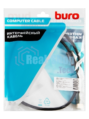 Кабель аудио-видео Buro HDMI (m)/HDMI (m) 1м. феррит.кольца Позолоченные контакты черный (BHP-HDMI-2.1-1G)