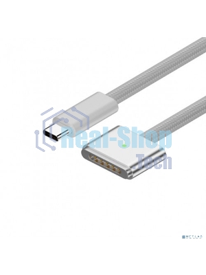 Кабель для зарядки KS-is KS-806gen3-W-2 USB-C M Magsafe 2 F, 2м белый