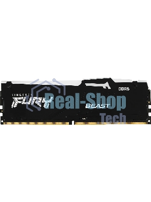 Оперативная память Kingston Fury Beast, DDR5, 32Gb (1x32Gb), 6000MHz, CL30, DIMM, с радиатором, RGb, черный