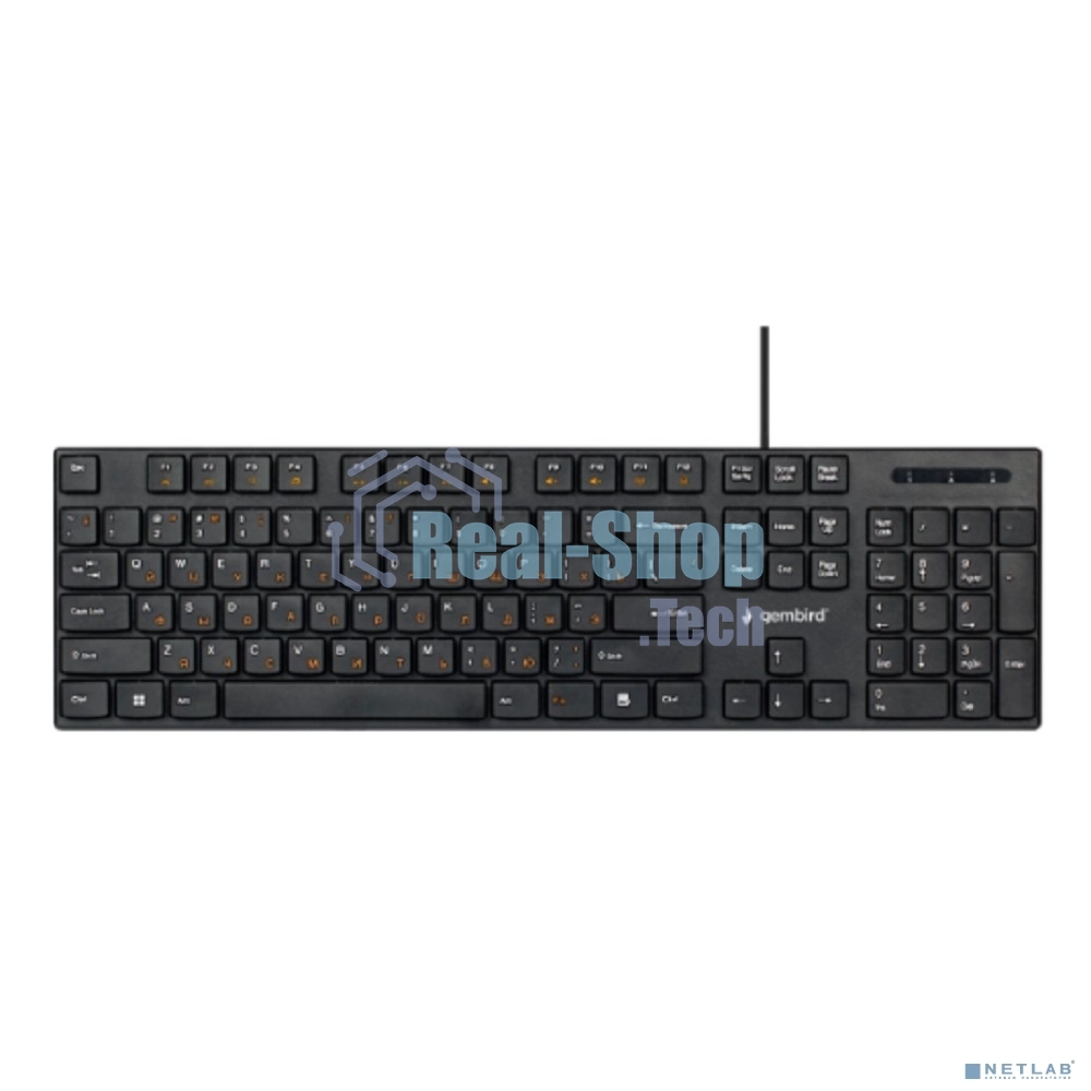 Клавиатура Gembird KB-250 проводная, USB Type-A, чёрный