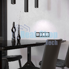 Рамка на 4 поста Platinum (черный алюминий) W0042608