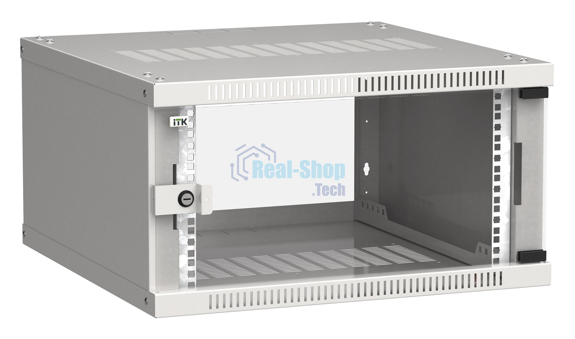Шкаф ITK LWE3-06U66-GF LINEA WE 6U 600x600 мм дверь стекло серый