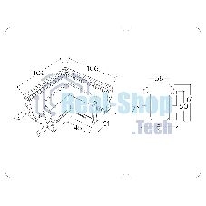 Коннектор угловой для корпуса в натяжной потолок Magnetic 220V 100*100*61 GL1043 BK черный (соединители в комплекте)