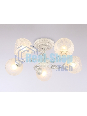 Светильник Ambrella light TR3062/5 WH/SL/FR белый/серебро/белый матовый E27/5 max 40W D615*245