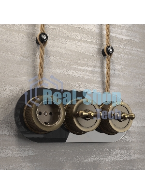 Переключатель одноклавишный WERKEL (бронзовый) Ретро W5712012